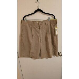 CUBAVERA Shorts Mens 38 Waist Golf Casual Khaki Rayon Boating Preppy Soft NWT